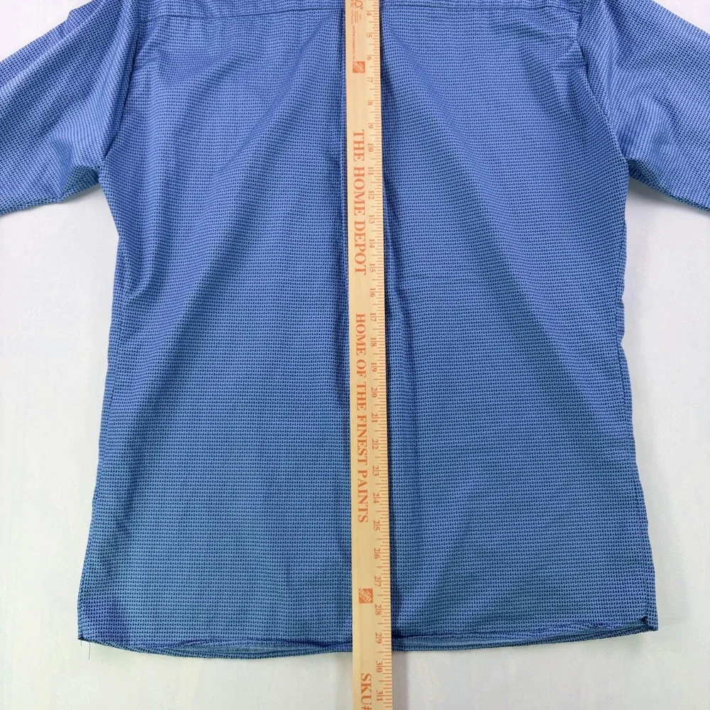 Peter Millar Performance Button Up Shirt Mens XXL Blue Seaside Bottles SS